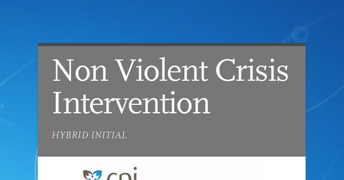 Non Violent Crisis Intervention | Smore Newsletters For Education