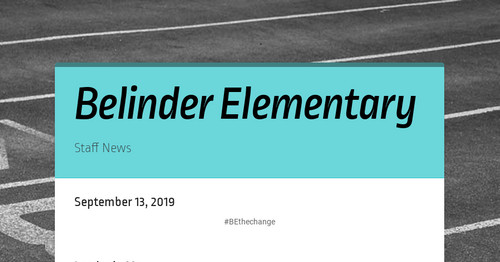 Belinder Elementary | Smore Newsletters for Education