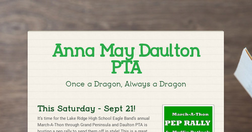 Anna May Daulton PTA | Smore Newsletters