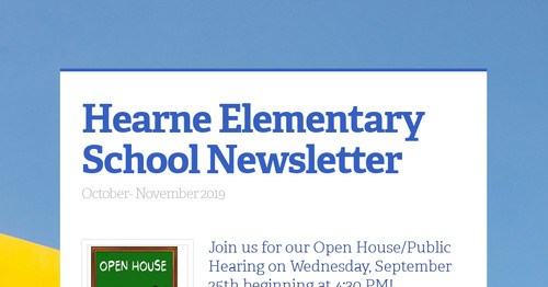 Hearne Elementary School Newsletter | Smore Newsletters