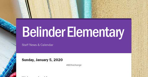 Belinder Elementary | Smore Newsletters for Education