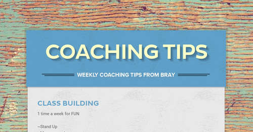 Coaching Tips Smore Newsletters