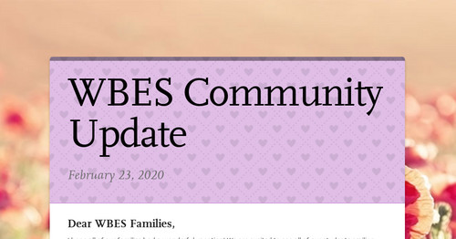 WBES Community Update | Smore Newsletters