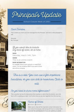 Principal's Update
