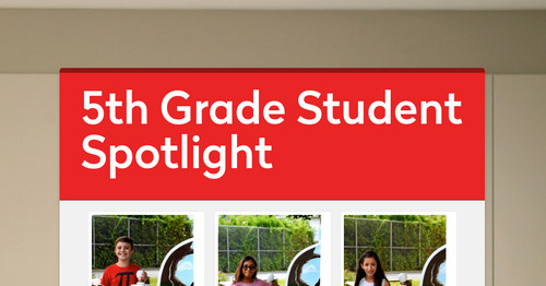 5th Grade Student Spotlight | Smore Newsletters