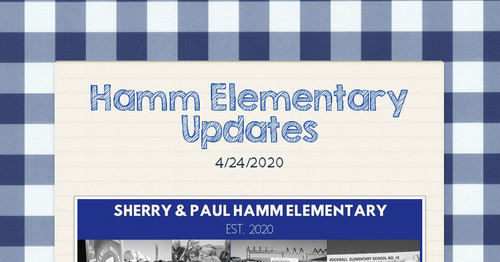 Hamm Elementary Updates | Smore Newsletters for Education