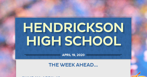 Hendrickson High School Smore Newsletters for Education