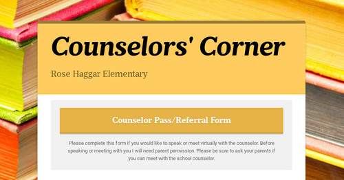 Counselors Corner Smore Newsletters