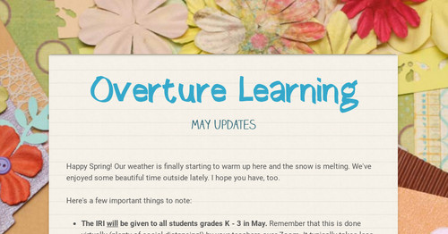 Overture Learning | Smore Newsletters For Education