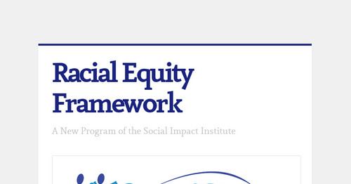 Racial Equity Framework | Smore Newsletters For Business