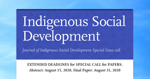 Indigenous Social Development | Smore Newsletters for Education