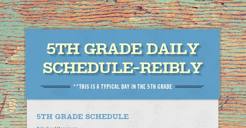 5th grade daily schedule filetype pdf