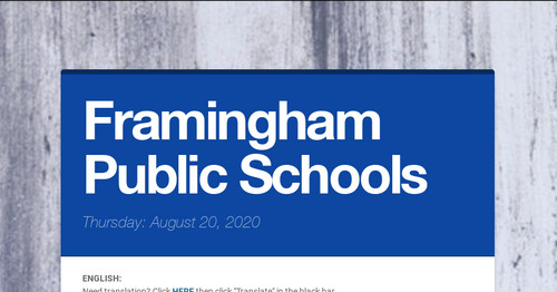 Framingham Public Schools
