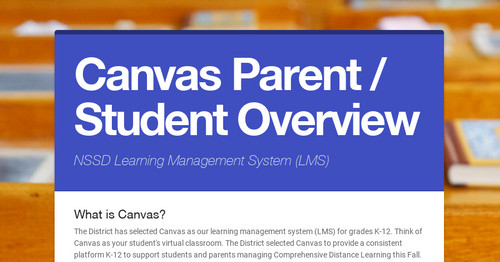 Canvas Parent / Student Overview