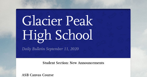 Glacier Peak High School | Smore Newsletters