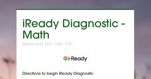 iReady Diagnostic - Math
