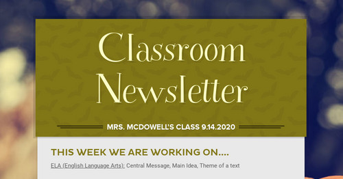 Classroom Newsletter | Smore Newsletters