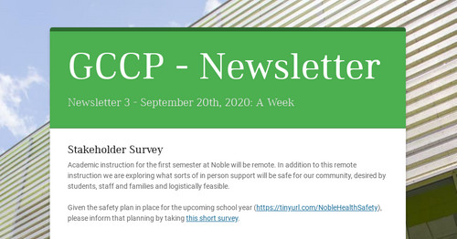 GCCP - Newsletter | Smore Newsletters for Business