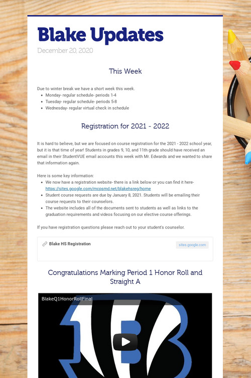 My Newsletters Smore Blake High School Graduation 2022