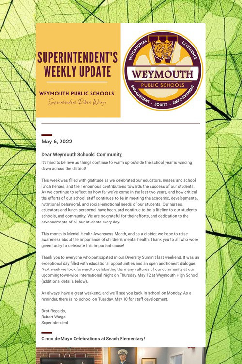 Superintendent's Weekly Update