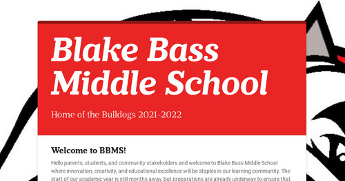 Blake Bass Middle School Smore Newsletters For Education 