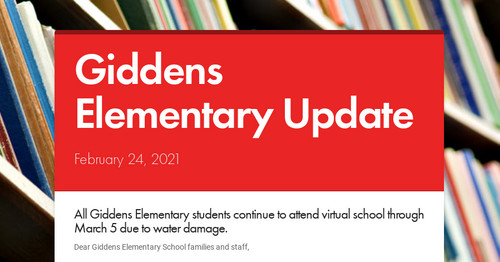 Giddens Elementary Update | Smore Newsletters