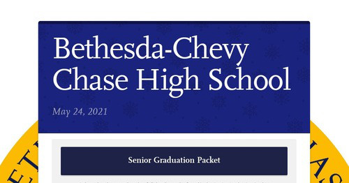 Bethesda-Chevy Chase High School | Smore Newsletters For Education