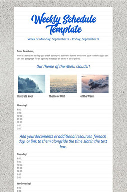 Weekly Schedule Template