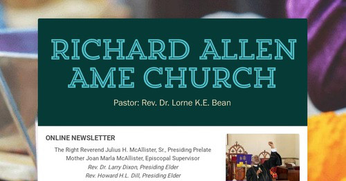 Richard Allen Ame Church Smore Newsletters For Education