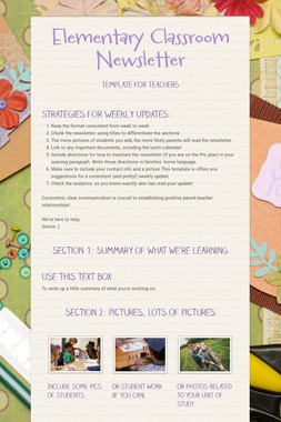 Elementary Classroom Newsletter