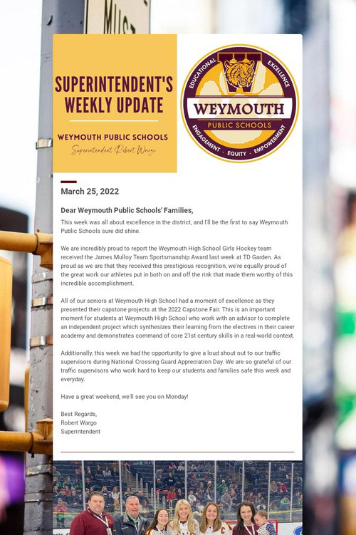 Superintendent's Weekly Update