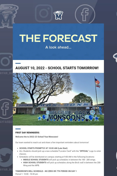 THE FORECAST