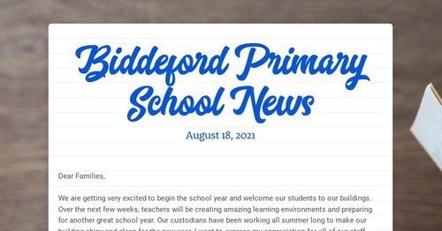 Biddeford Primary School News | Smore Newsletters