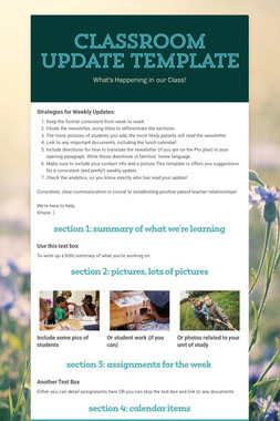 Classroom Update Template