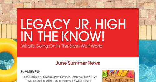 LEGACY JR HIGH IN THE KNOW LEGACY JR HIGH IN THE KNOW