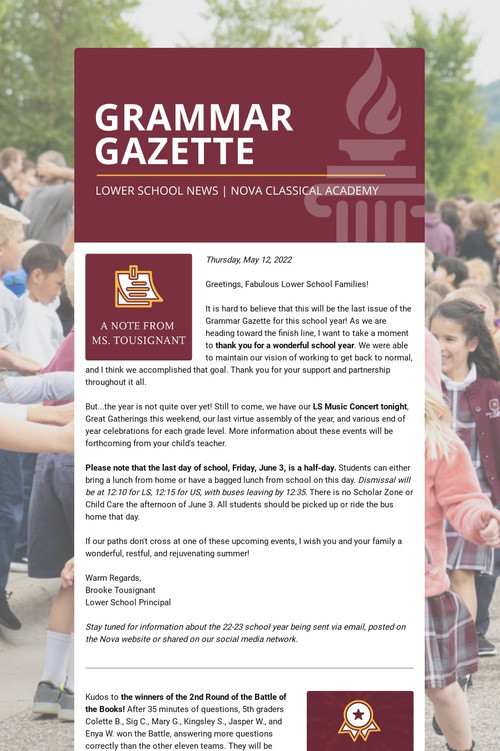 GRAMMAR GAZETTE