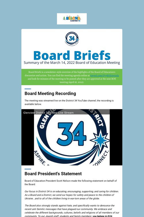 Board Briefs