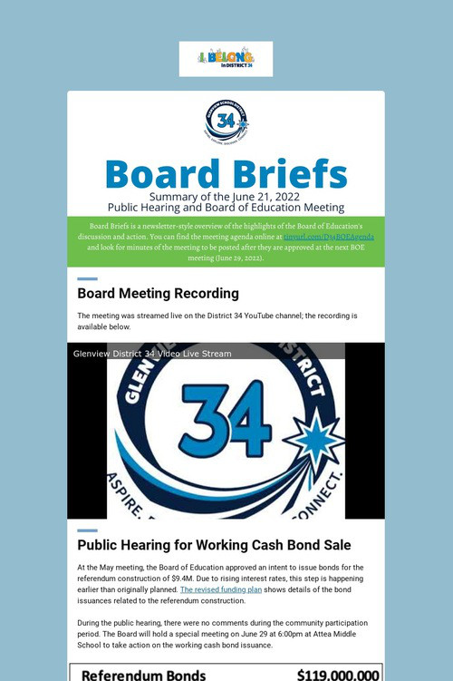 Board Briefs