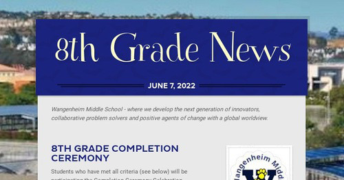 8th Grade News