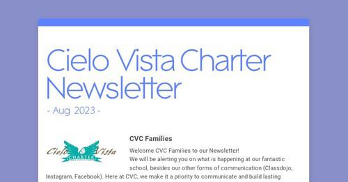 Cielo Vista Charter Newsletter