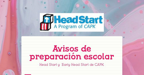 Avisos de preparación escolar